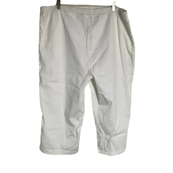 d & co. denim & company XL white‎ pull up capris - Picture 3 of 4